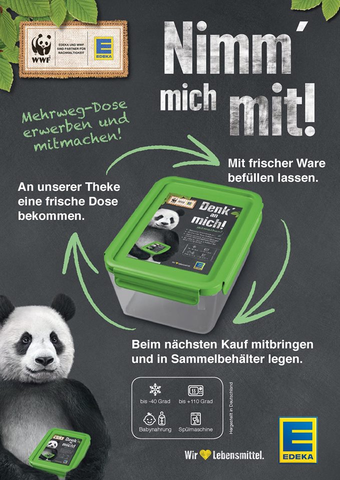 Mehrwegboxen an der Bedientheke